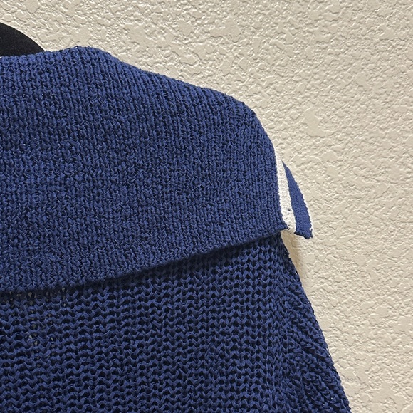 J. Crew Navy Cardigan with White Accents - Picture 7 of 8